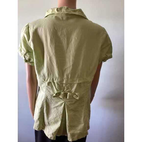 Vintage linen Peter Pan collar blouse - Picture 2 of 5